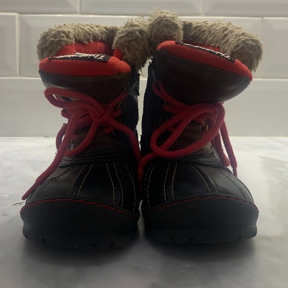 babyGap toddlerThinsulate boys boots size 11 brown sherpa - Picture 7 of 7